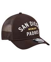New Era Men's Dark Brown San Diego Padres Minimalist 9FORTY A-Frame Adjustable Hat
