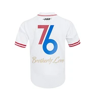Pro Standard Men's White Philadelphia 76ers 2024/25 City Edition Mesh Baseball Jersey