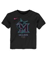 Nike Toddler Black Miami Marlins 2025 City Connect Logo T-Shirt