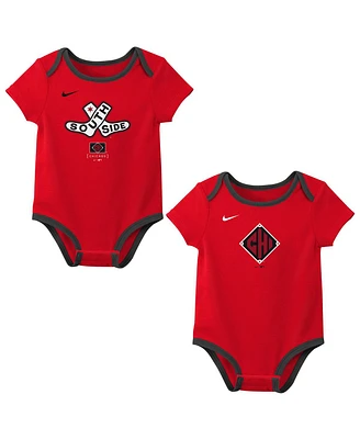 Nike Newborn 2-Pack Red/Black Chicago White Sox 2025 City Connect Bodysuit Set