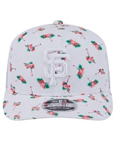New Era Men's White San Francisco Giants Flamingo Mesh Back 9SEVENTY Stretch-Snap Hat