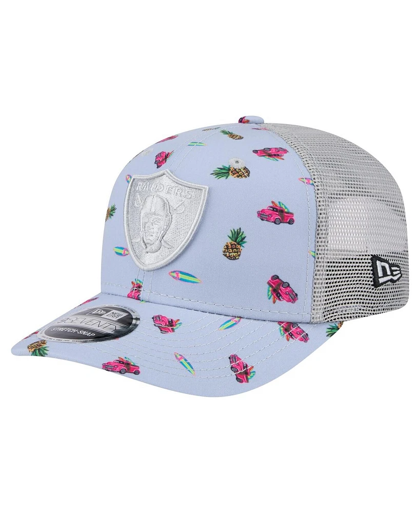 New Era Men's Light Blue Las Vegas Raiders Adventure Surfboard 9SEVENTY Adjustable Hat