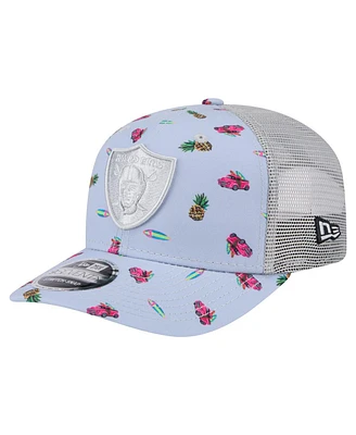 New Era Men's Light Blue Las Vegas Raiders Adventure Surfboard 9SEVENTY Adjustable Hat