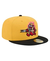New Era Men's Yellow Akron RubberDucks Copa de la Diversion 59FIFTY Fitted Hat
