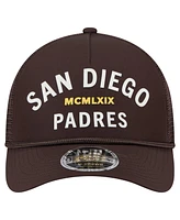 New Era Men's Dark Brown San Diego Padres Minimalist 9FORTY A-Frame Adjustable Hat