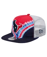 New Era Men's Red/Navy Houston Texans Throwback Dye Golfer Snapback Hat
