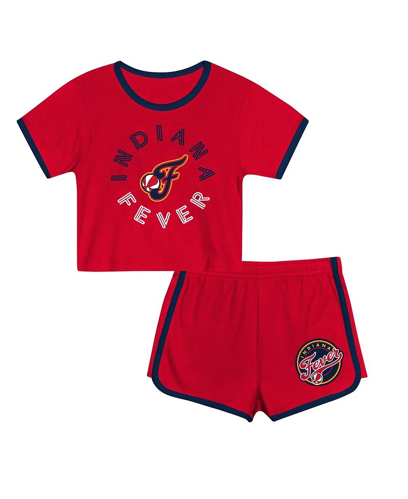 Outerstuff Toddler 2-Piece Red Indiana Fever Double Run T-Shirt and Shorts Set