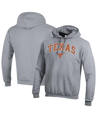 Champion Men's Heather Gray Texas Longhorns Arch Over Logo Pullover Hoodie