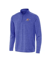 Antigua Men's Heather Royal Oklahoma City Thunder Bright Quarter-Zip Sweatshirt