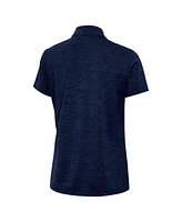 Antigua Women's Heather Navy Michigan Wolverines Layout V-Neck Polo Shirt