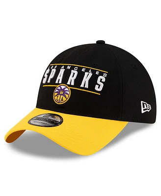 New Era Men's and Women's Black/Gold Los Angeles Sparks 2025 Wnba Draft 9TWENTY Adjustable Hat