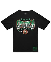 Mitchell & Ness Men's Black Boston Celtics Worldwide Collection Glow Up T-Shirt