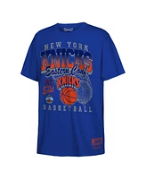 Mitchell & Ness Big Boys and Girls Blue New York Knicks 2025 Nba Playoffs Retro Monumental T-Shirt