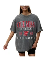 Gameday Couture Women's Gray Ole Miss Rebels Oversized Snow Wash T-Shirt