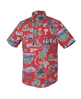 Reyn Spooner Men's Red Philadelphia Phillies Scenic Tri-Blend Button-Down Shirt
