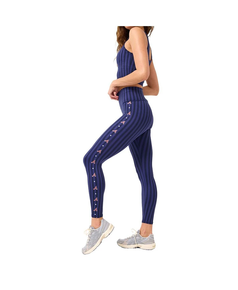 Terez Women's Navy Atlanta Braves Tlc Printed Leggings