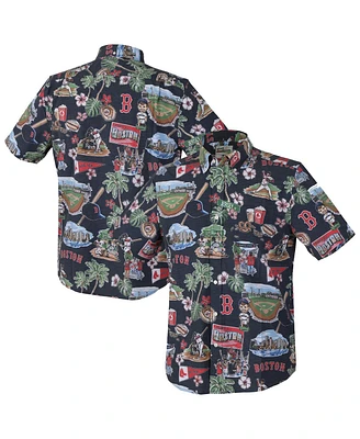 Reyn Spooner Men's Navy Boston Red Sox Scenic Tri-Blend Button-Down Shirt