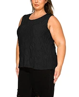 Coin 1804 Plus Spiral Wave Texture Tank Top