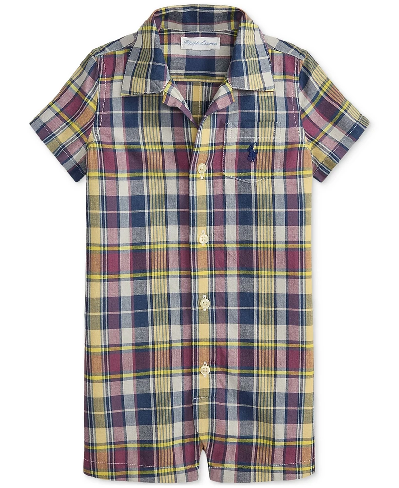Polo Ralph Lauren Baby Boys Plaid Madras Shortalls