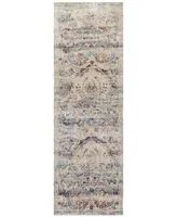 Closeout! Loloi Anastasia Af-05 Silver/Plum 2'7" x 10' Runner Area Rug