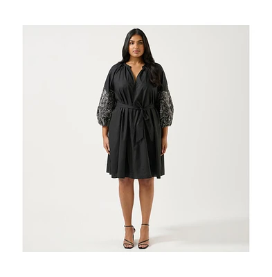 Estelle Cala Embroidered Mini Dress