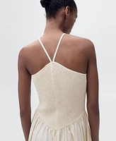 Mango Women's Combined Halter Dress
