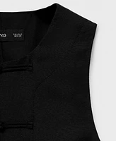 Mango Women's Linen-Blend Suit Vest