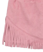 Rare Editions Baby Girls 2-Piece Cowgirl Graphic Bodysuit and Fringe Skirt Set