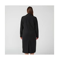 Estelle Long Line Black Full-Length Coat