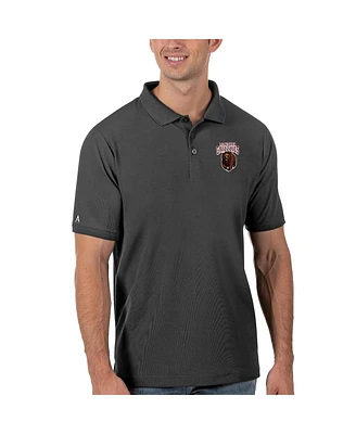 Antigua Men's Anthracite Montana Grizzlies Legacy Pique Polo Shirt