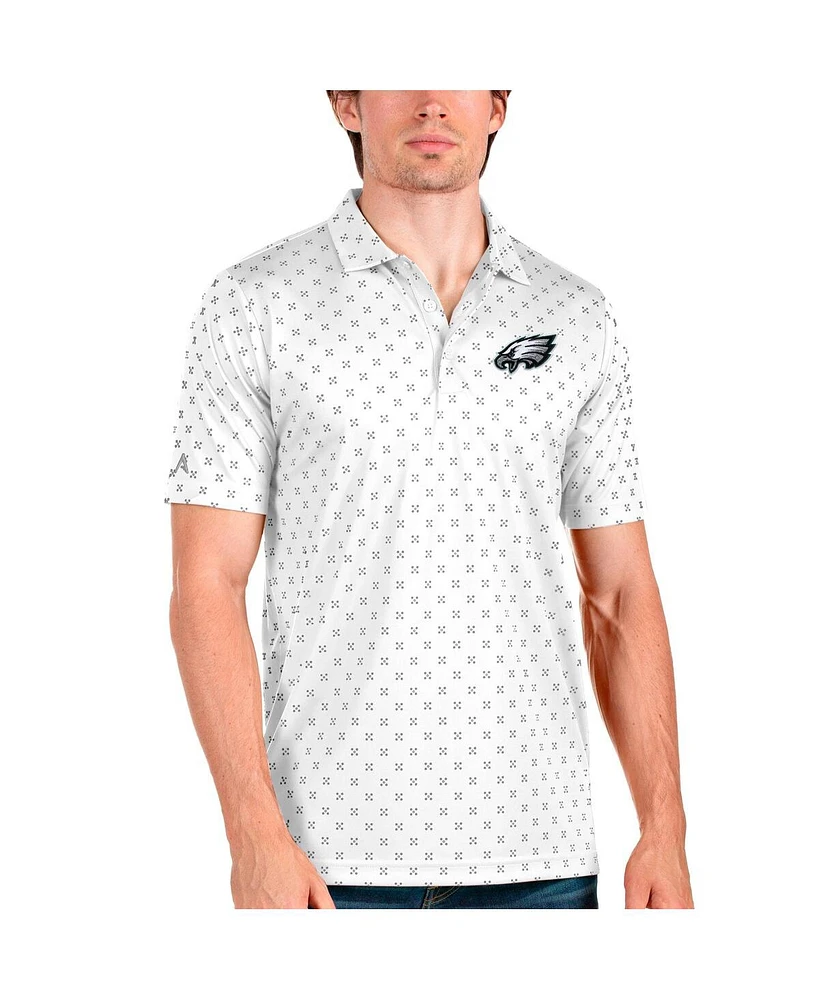 Antigua Men's White Philadelphia Eagles Spark Polo Shirt