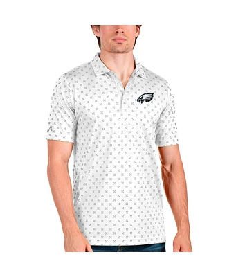 Antigua Men's White Philadelphia Eagles Spark Polo Shirt