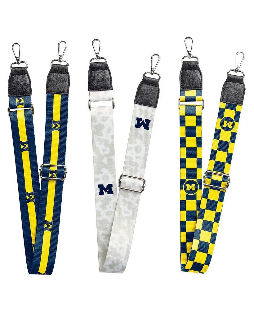 Logo Brands Michigan Wolverines Bag Strap Set of 3