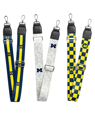 Logo Brands Michigan Wolverines Bag Strap Set of 3