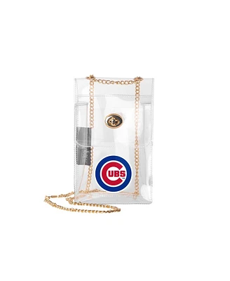 Logo Brands Chicago Cubs Clear Essential Crossbody Purse