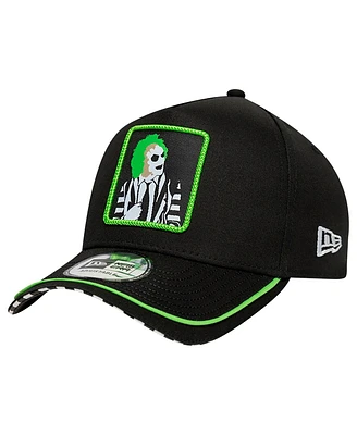 New Era Men's Black Beetlejuice Green Piping 9FORTY Adjustable Hat
