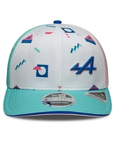 New Era Men's White/Aqua Alpine 2025 Miami Grand Prix 9SEVENTY Adjustable Hat