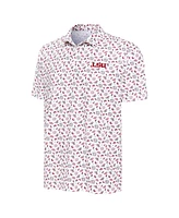 Antigua Men's White Lsu Tigers Independence Day Polo Shirt