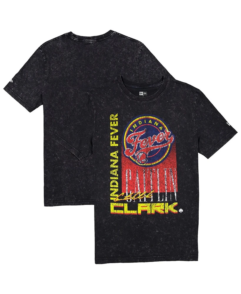 New Era Men's Caitlin Clark Black Indiana Fever Full Court Press Mineral Wash Player T-Shirt