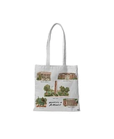 Indigo Falls White Alabama Crimson Tide Laura Wilcox Designs Tote Bag