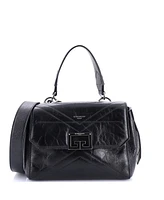 Pre-Owned Givenchy Small Id Flap Bag Crinkled Glazed Leather