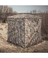 Sugift 2-3 Person Hunting Blind Portable Pop Up Ground Tent with Carry Bag and Storage Pocket