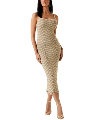 Guess Women's Vera Chevron Lace-Up Dress