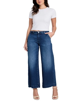 Guess Women's Zoya Mid-Rise Wide-Leg Jeans