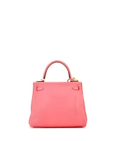 Pre-Owned Hermes Kelly 25 Handbag Pink Swift with Gold Hardware