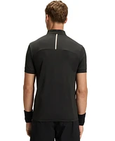 Boss by Hugo Men's Stretch-Mesh Jersey Zip-Neck T-Shirt