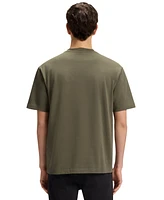 Boss by Hugo Men's Patterned Collar Cotton-Jersey T-Shirt