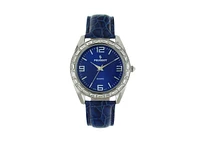 Peugeot Women's 40mm Blue Boyfriend Watch with Baguette Crystals
