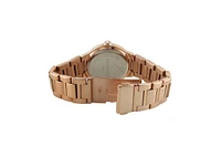 Peugeot Women's Rose Gold Plated 36mm Round Tank Steel Bracelet Watch