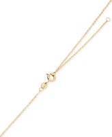 Interlocking Circle Pendant Necklace in 10k Gold, 16" + 2" extender